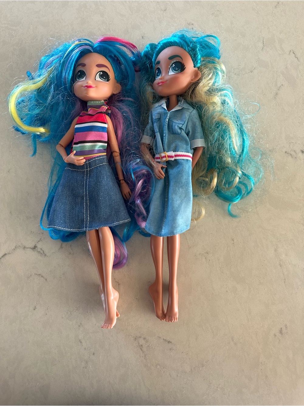 Colorful Blue-Hairadorable Dolls - Pack of 2